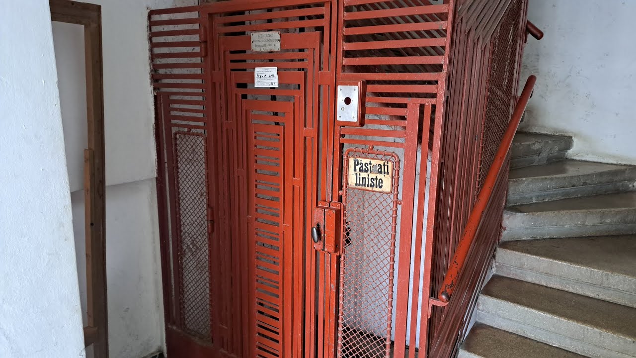 Old Schindler traction elevator @ Strada Maria Rosetti 26, Bucharest, Romania