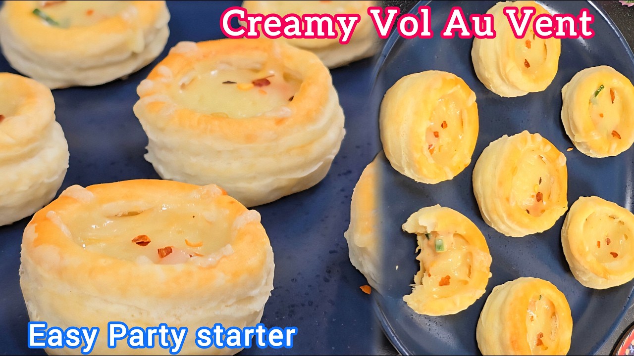 How To Make Creamy Vegetable Vol au Vent | Easy French Puff Pastry ...