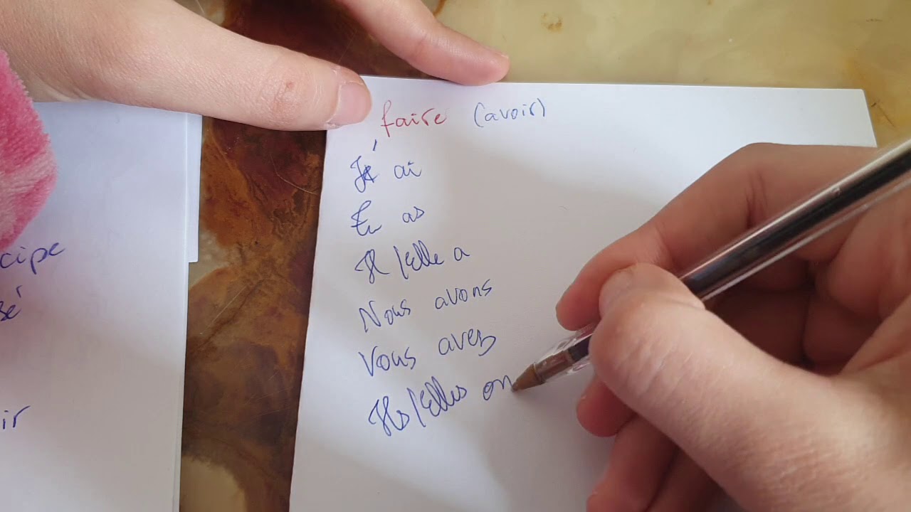 conjugaison passé composé verbe du 3 ème groupe سنة أولى متوسط