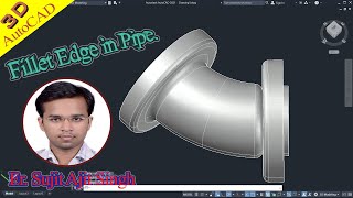 How to use fillet edge in Pipe. #autocaddrawing #autocad_hindi_tutorial