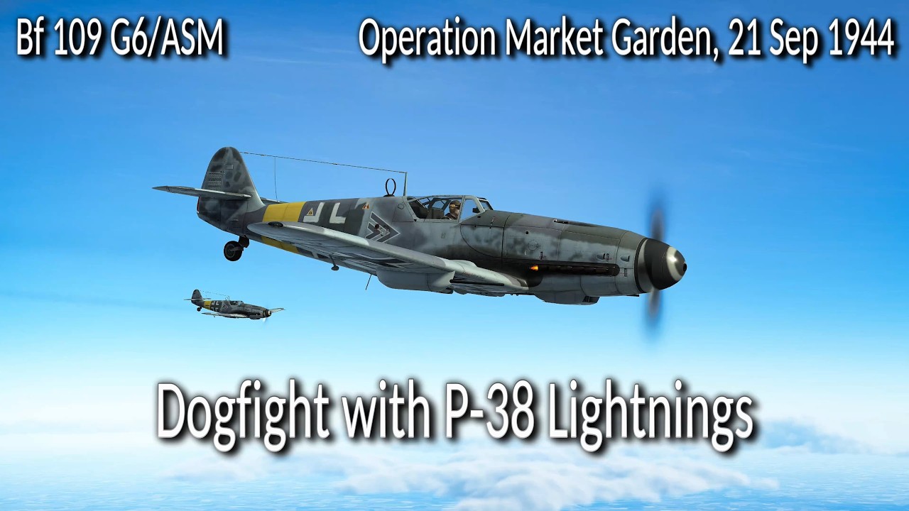 Bf 109 G6/ASM vs. P-38 Lightnings: Ace in a Day over Eindhoven | Cinematic WW2 Air Combat Missions
