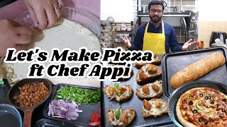 HOW TO MAKE PIZZA | LETS MAKE PIZZA FT CHEF APPI | EASY RECIPE