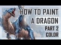 Painting a dragon in Granblue Fantasy style (Part 2: Color) | グラブル塗り