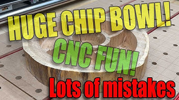 Making A Large Oak Divided Chip Bowl With A CNC