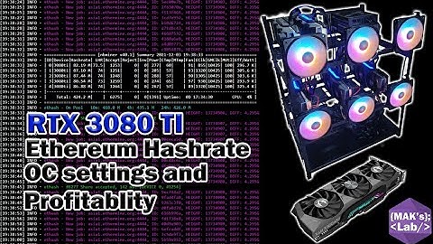 5 x RTX 3080 TI Ethereum hash rate, OC setting and profitability | Tamil