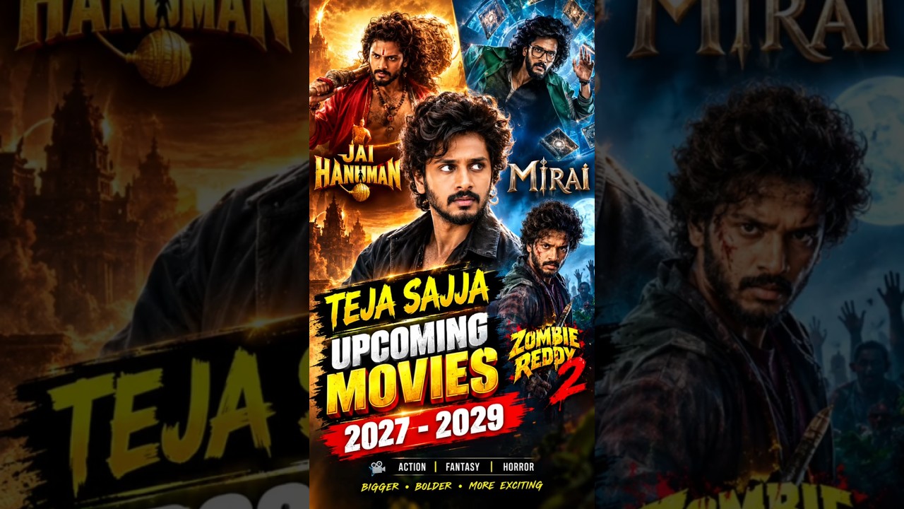 🔥 Teja Sajja 3 Upcoming Movies 2027–2028 😱 | Jai Hanuman, Mirai 2 & Zombie Reddy 2 🎬 #shorts
