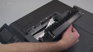 CS820 Series—Clearing paper jam in the finisher bin and door F