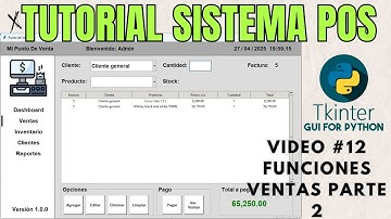 Crea un Punto de Venta en Python Tkinter 🛒 | Parte 12