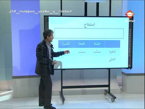 حصة مراجعة في مادة العربية لتلاميذ السنة السادسة إبتدائي الحصة الأولى