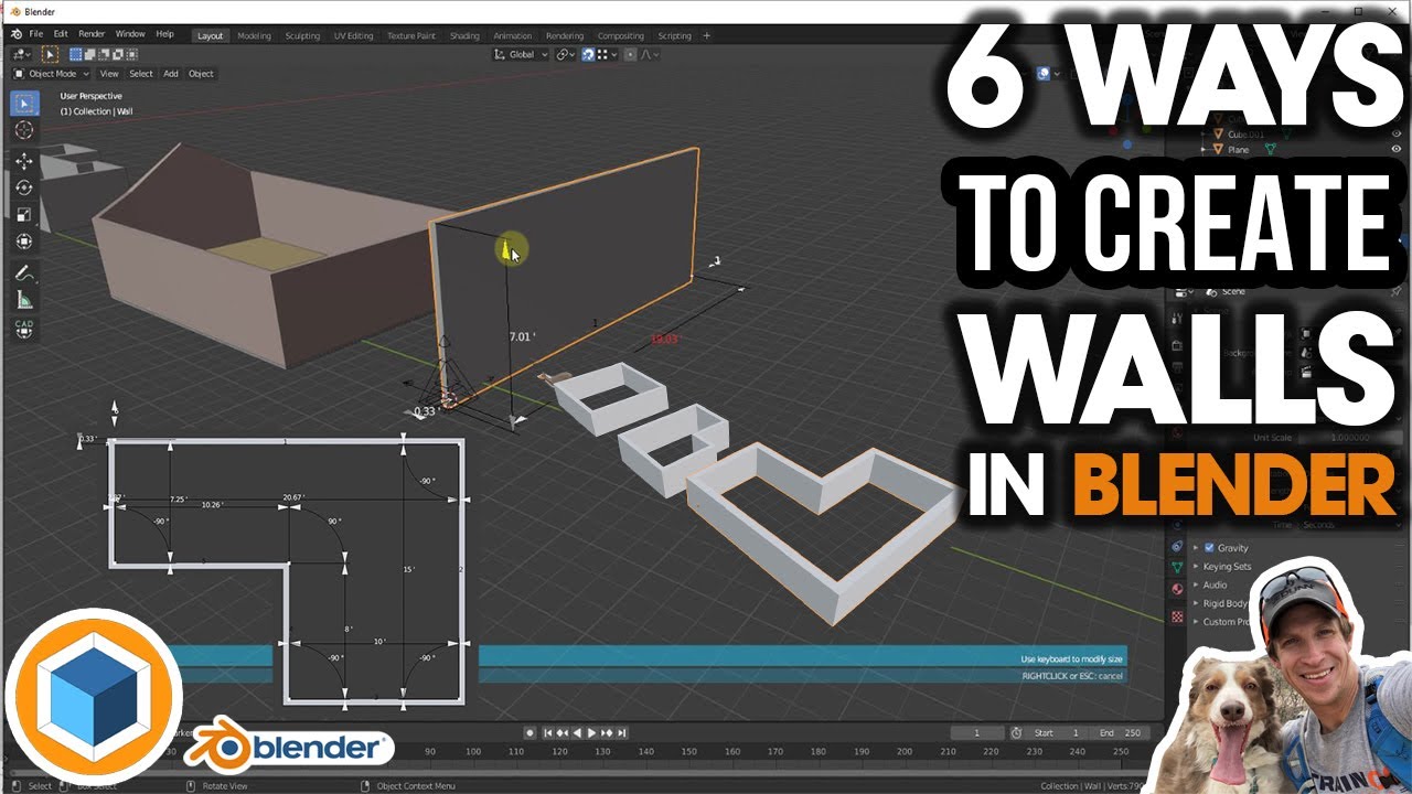 6 Ways To Create Walls In Blender Architecture In Blender Youtube