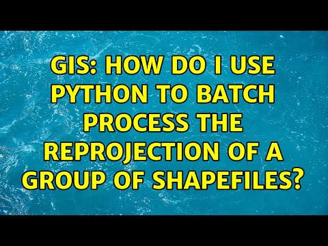GIS: How do I use python to batch process the reprojection of a group of shapefiles?