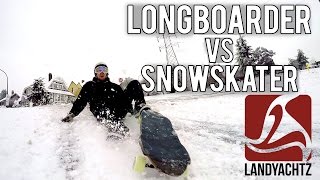 LONGBOARD IN THE SNOW!?!?!