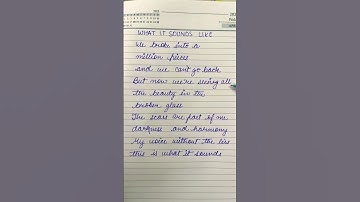 Thumbnail of #whatitsoundslike #lyricallyfonts #songlyrics #handwriting #love #music #song #musiclyrics