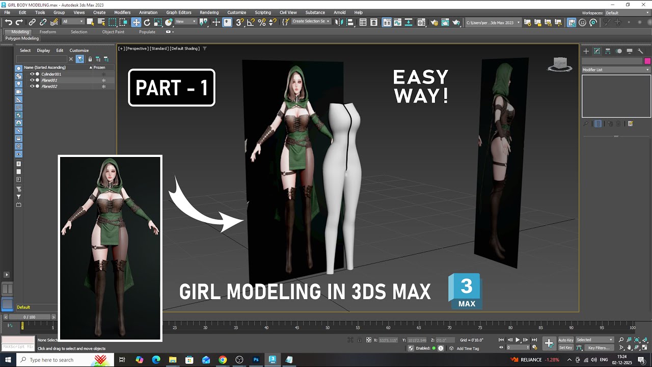 3d character modeling in 3ds max easy way ! - YouTube