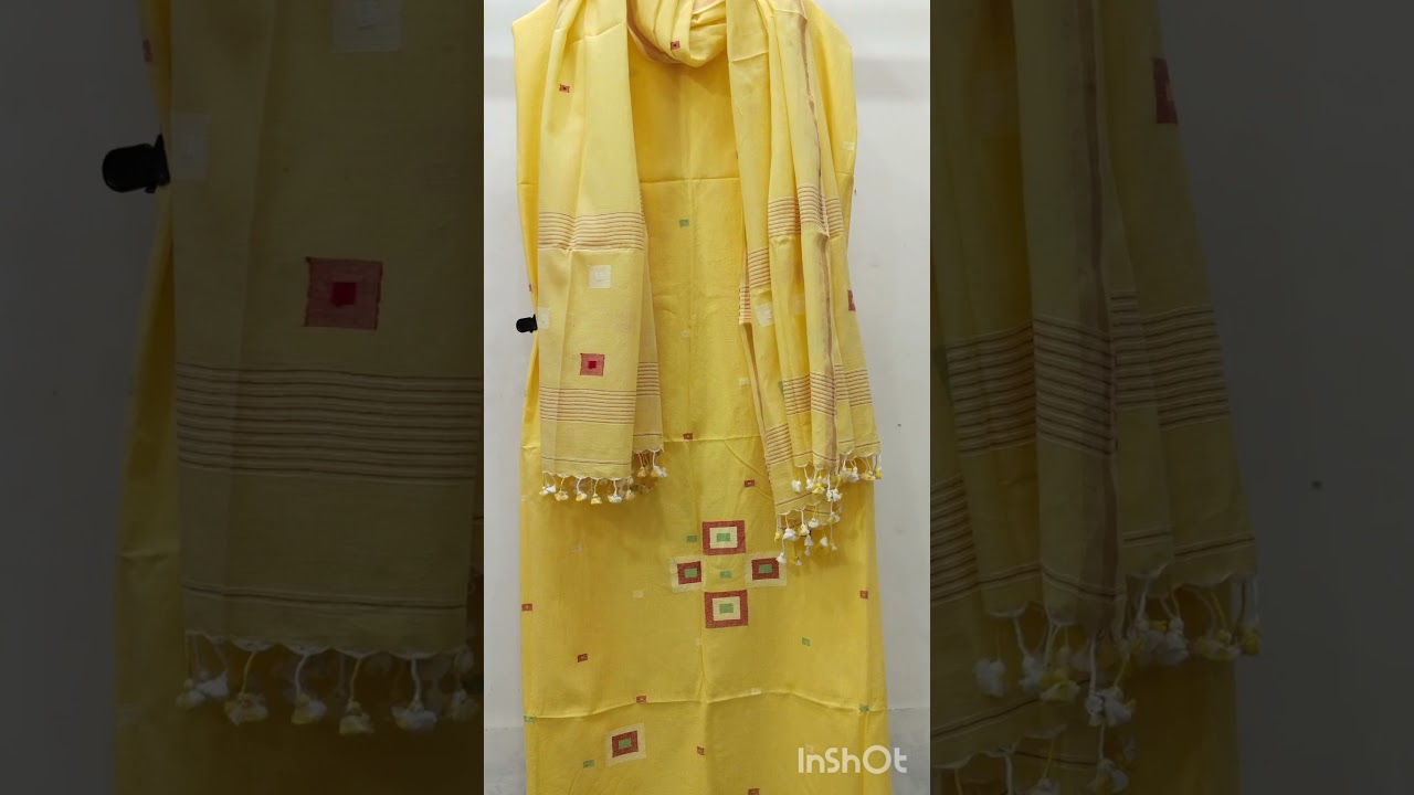 Discover the timeless elegance of Jamdani suits,