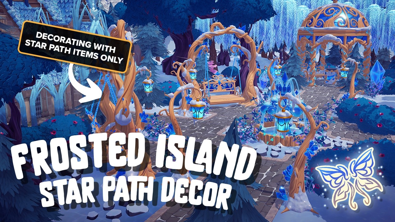 Building a Wintery Palace with the New Star Path Items! Floating Islands Decor | Dreamlight Valley