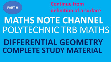 #polytechnic_trb_maths #part_9 #differential_geometry #complete_study_material