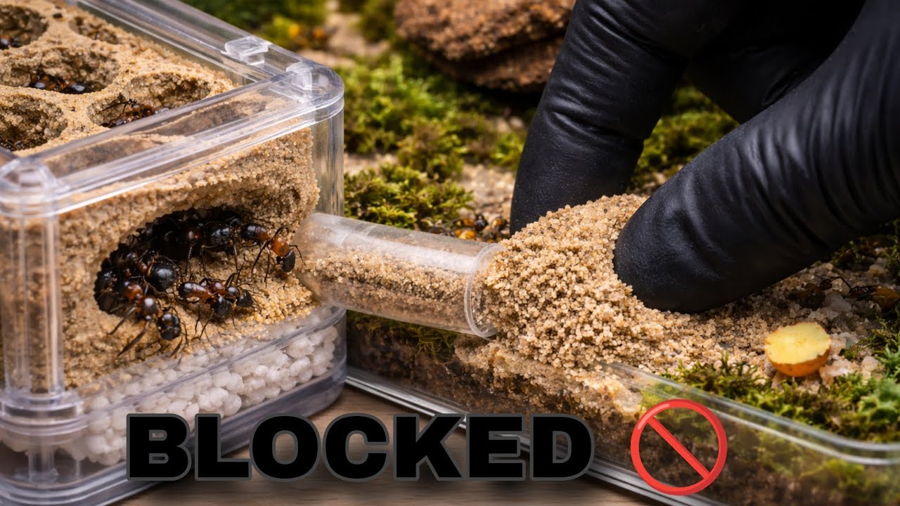 Ants vs Sand Barrier 🐜⛏️ | Can Ants Clear the Blocked Entrance? | Full Experiment 🤯