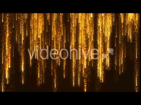 Motion Graphics "Gold Particles Falling Background 2"