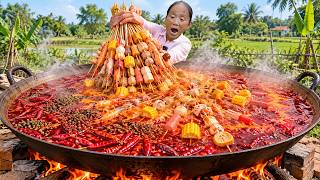 Bà Tân Vlog - Lần Đầu Làm Nồi Lẩu Xiên Que Trùng Khánh Siêu Cay Khổng Lồ Đãi Cả Làng
