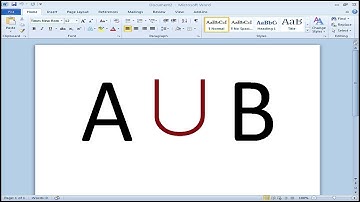 How to insert Union symbol in Word