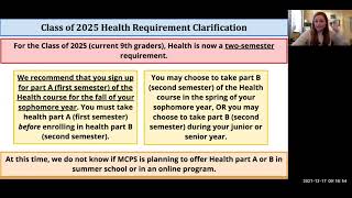 WWHS Current 9th Grade/Incoming 10th Grade (Class of 2025) Course Advisement Video