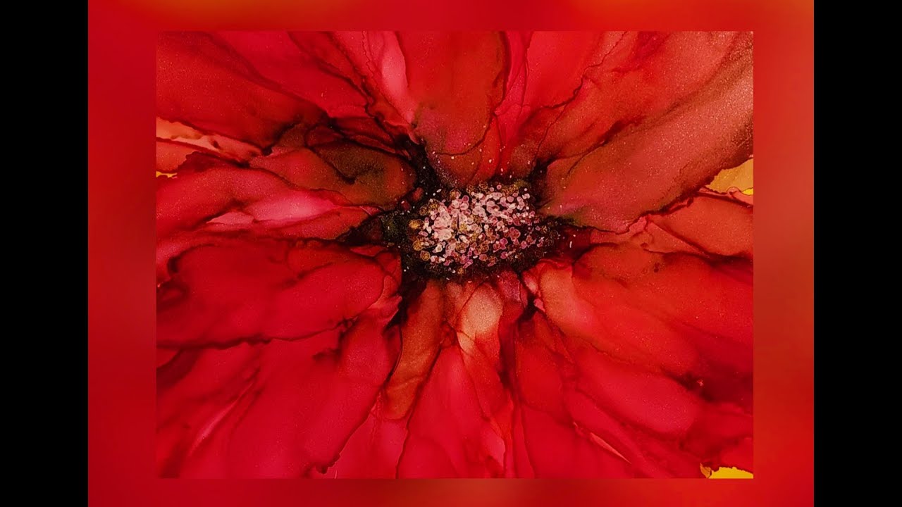 (686) Easy Alcohol Ink Flower Tutorial! Fluid Art! T-Rex Inks and Nara ...
