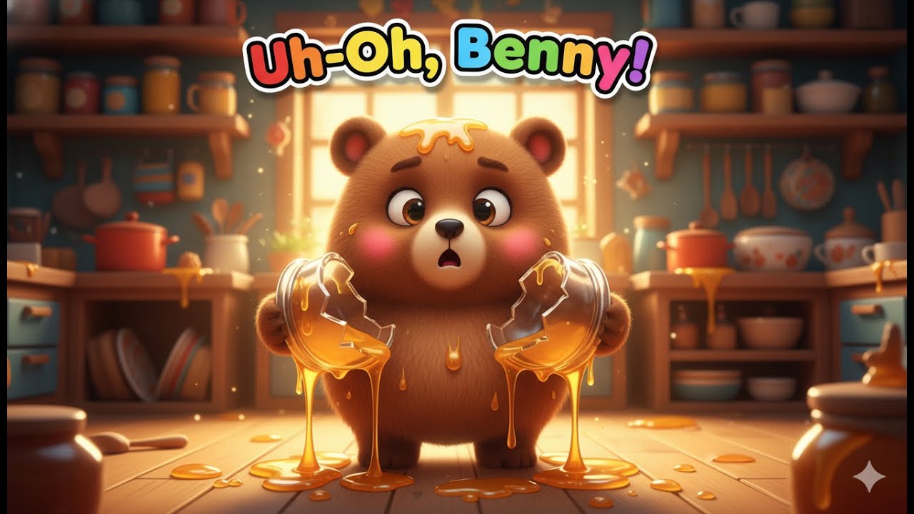 Benny The Bear and The Lost Honey Jar | Kids Moral Story on Honesty ...