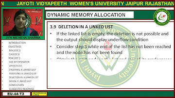 Jayoti Vidyapeeth - Faculty of Engineering and Technology - Dynamic Memory Allocation