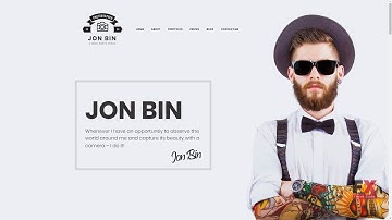 Jon Bin - Freelancer Photographer Portfolio Moto CMS 3 Template TMT B