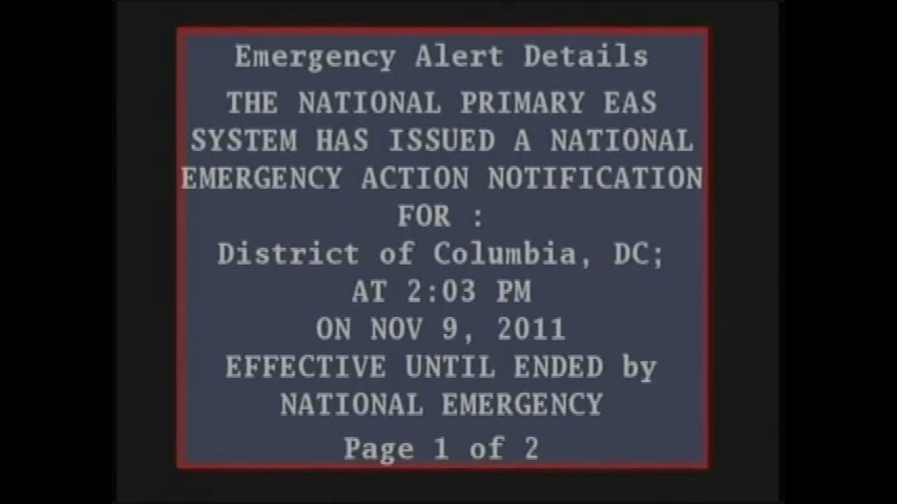 National Emergency Alert System Test Fail - November 9th, 2011 - YouTube