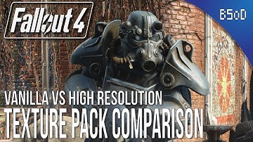 Fallout 4 | Vanilla vs High Resolution Textures Comparison | GTX 1060 | 4K