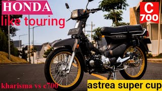 review honda super cup c700 , honda c700 mesin jahat , super cup spec touring , honda c700 modifikas