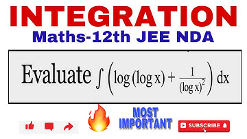 Integration of log(logx)+1/(logx)^2 Example 40 12th Maths NCERT CBSE JEE NDA