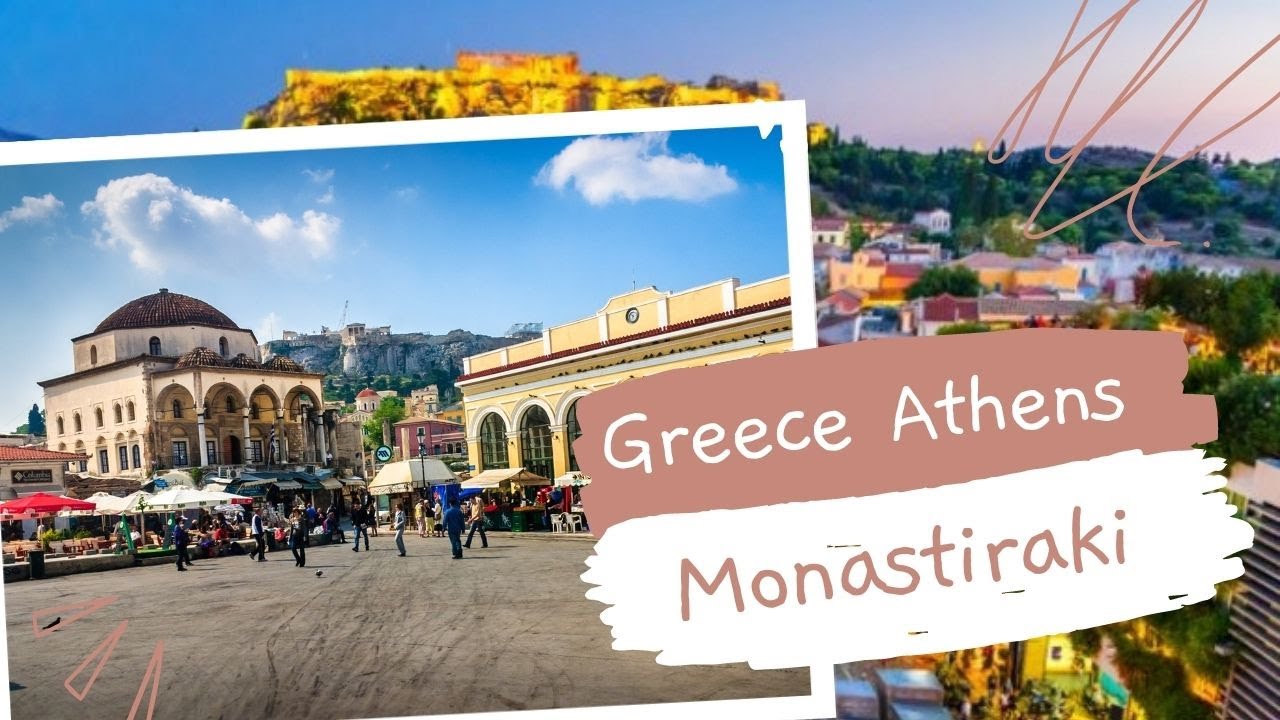 Greece Athens Monastiraki & Metropolitan Church of Athens walking tour 4k