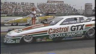 Drag Racing 1990 Big Bud Funny Car Shootout Semi Finals Part 2