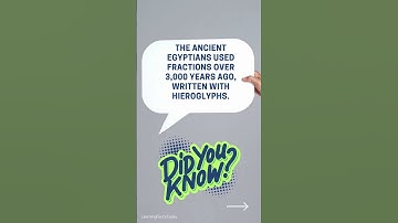 Learn Maths Fact Today, Math Fact #2: The ancient Egyptians used fractions over...
