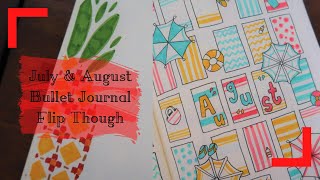 July & August | Bullet Journal Flip Through