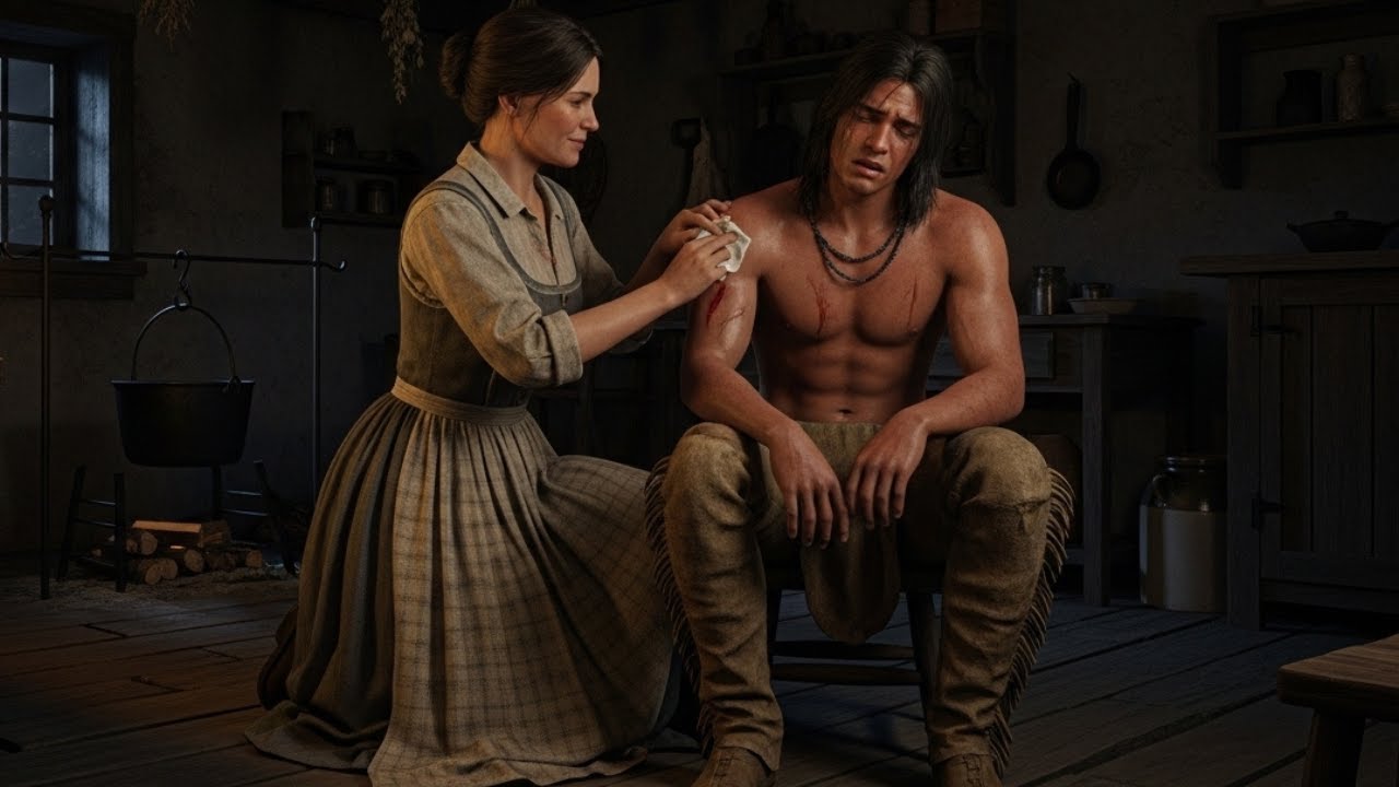 Ein verwundeter Apache klopfte an ihre Tür. Sie half ihm – doch bei Tagesanbruch…