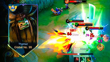 Nice Gameplay Thamuz explane Vs Freya 💥 Build Top 1 Global Thamuz | MLBB