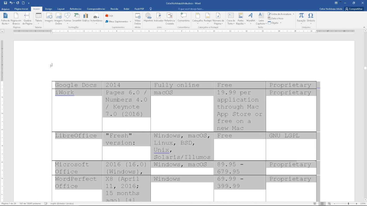 Como Selecionar Texto E Formatar Como Tabela YouTube