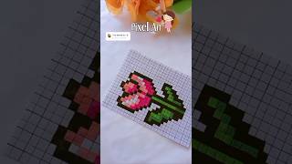 Pixel art series — one pixel at a time✨Ep.5(🌷🫰🏻)Day:142🌷#pixelart #artseries #fypshort #ytshorts