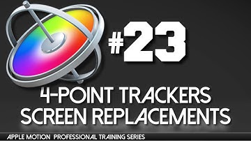 4 Point Tracking (Moving Screen Replacement) Apple Motion Professional Training 23