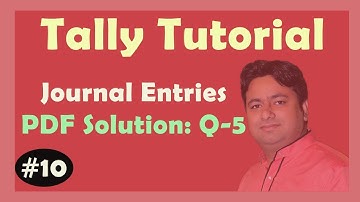 Q5 voucher entry PDF Solution  | Learn Tally ERP 9 | Advance Tally ERP 9 tutorial in hindi