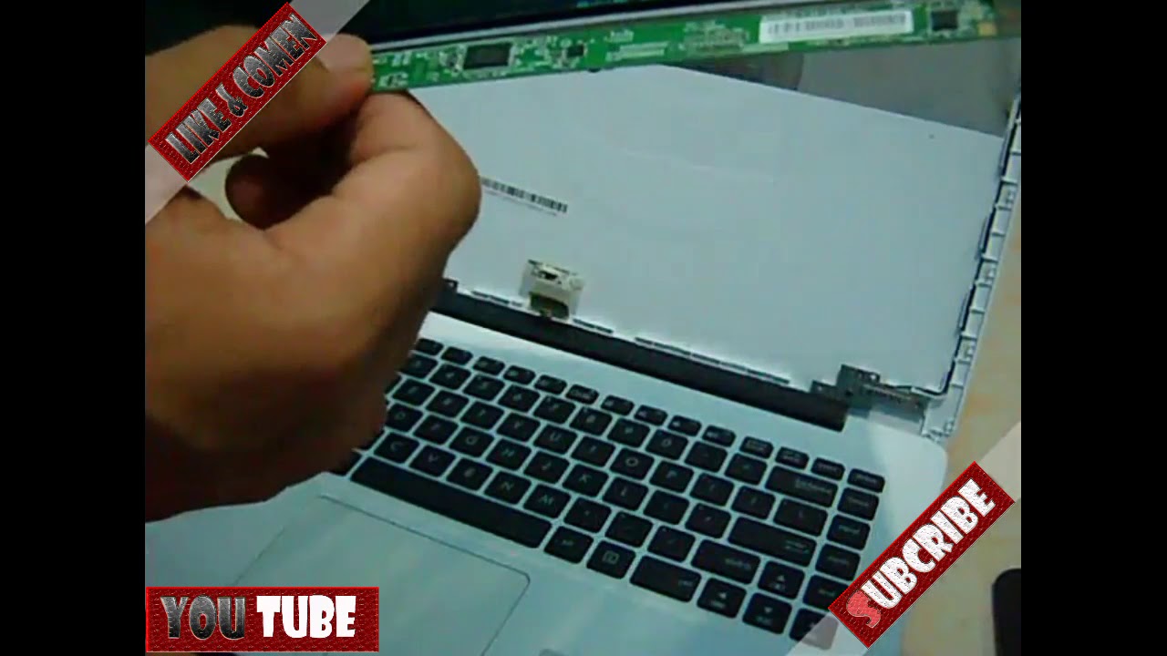 cara mudah atasi dan perbaiki lcd leptop asus bergaris. 