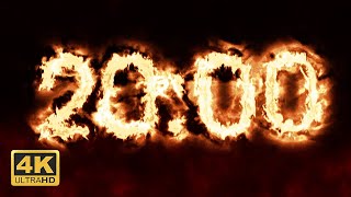 20 Minutes Countdown Timer - 🔥 Inferno Fire 🔥 [4K]