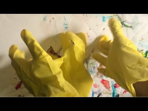 ASMR Latex Gloves  - Yellow Reusable Gloves
