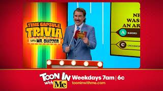 Two lucky contestants joined Mr. Quizzer to play Time Capsule Trivia