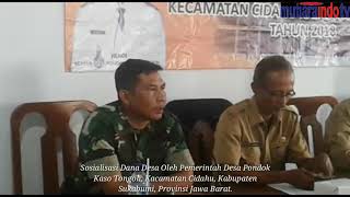 Sosialisasi Dana Desa Oleh Pemerintah Desa Pondok Kaso Tongoh, Kacamatan Cidahu, Kabupaten Sukabumi