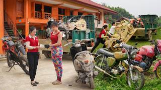 Use Trucks To Collect Many Vintage Motorcycles From Locals And Resell Them To Female Mechanics